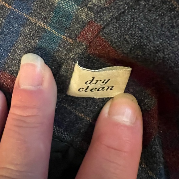 Pendleton Wool Plaid Shirt Mens VTG 60s Long Sleeve Round Cut Patch Pocket A17 - Picture 5 of 7